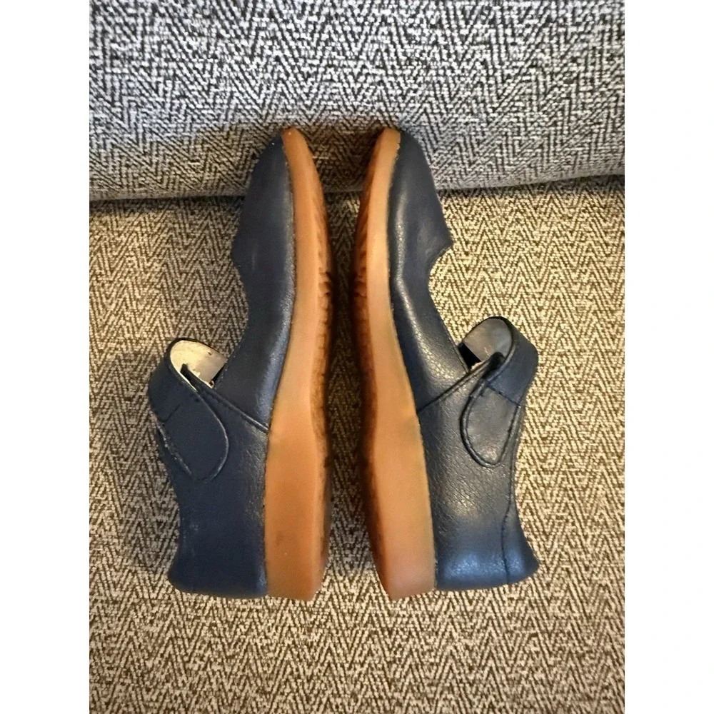 Pediped girls Mary Jane Navy Floral Leather size 29 (US 12-12.5) Missing Insole